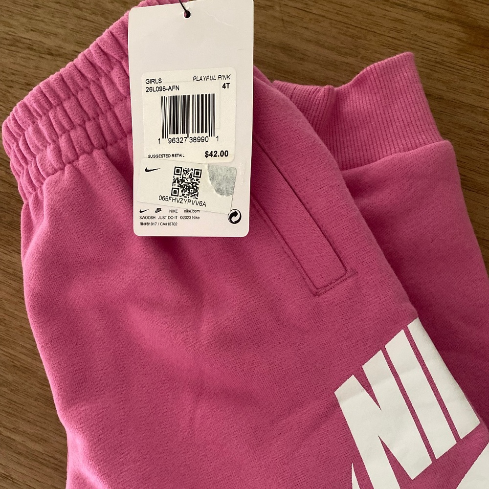 Nike Pink 4T Sweatpants